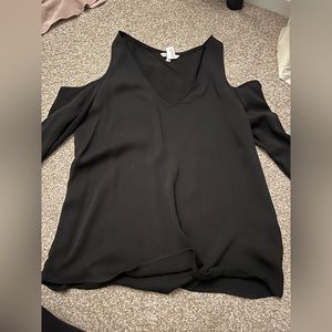 Naked zebra shoulder cut out top